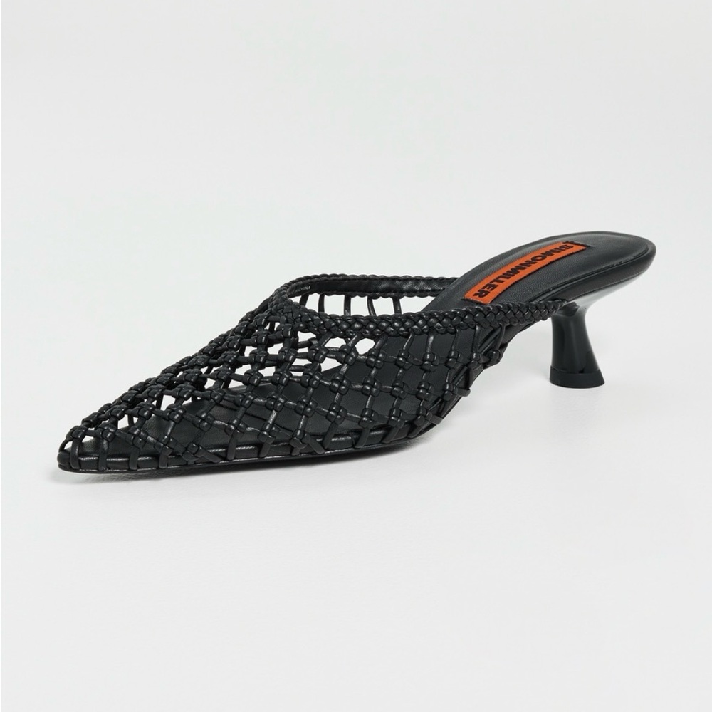 Simon Miller Black Woven Heeled Mules